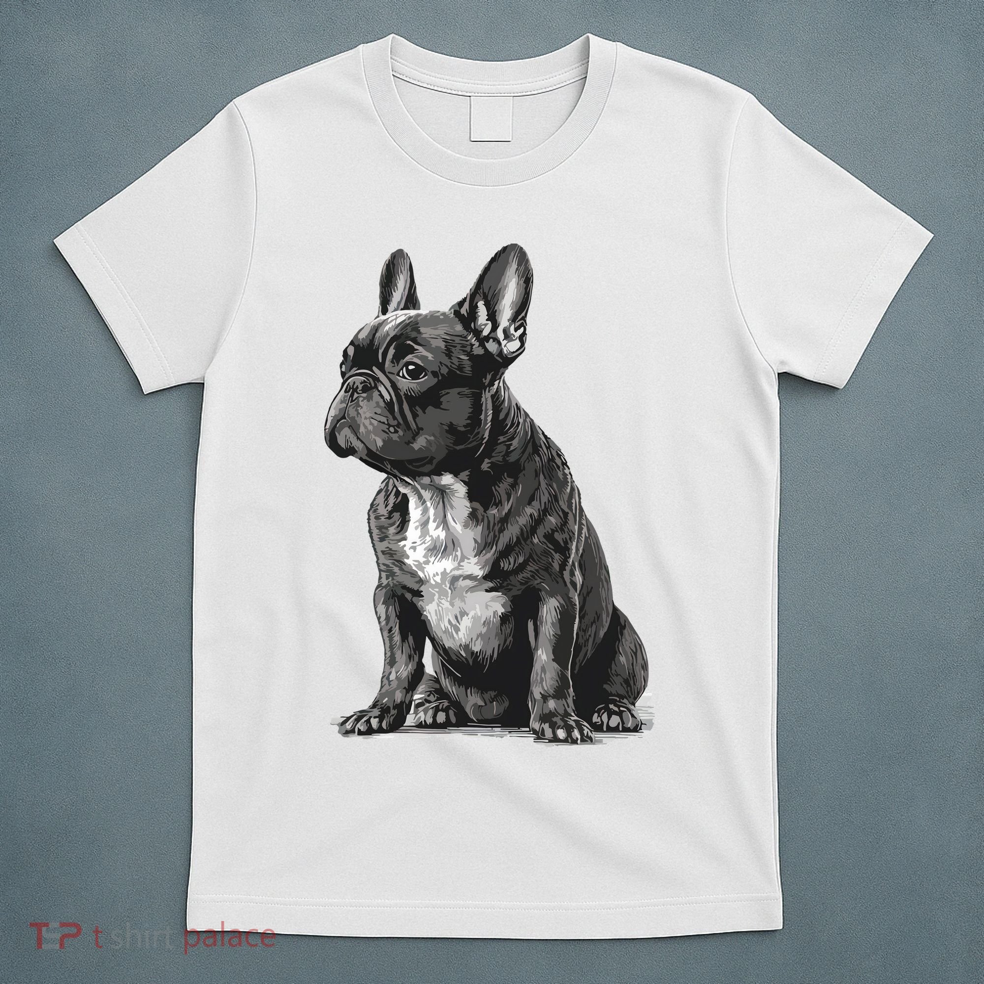 Funny French Bulldog Frenchie Black And White T-Shirt