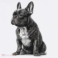 Funny French Bulldog Frenchie Black And White Women's Tank Top thumb 5