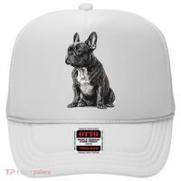 Funny French Bulldog Frenchie Black And White Hat thumb 0