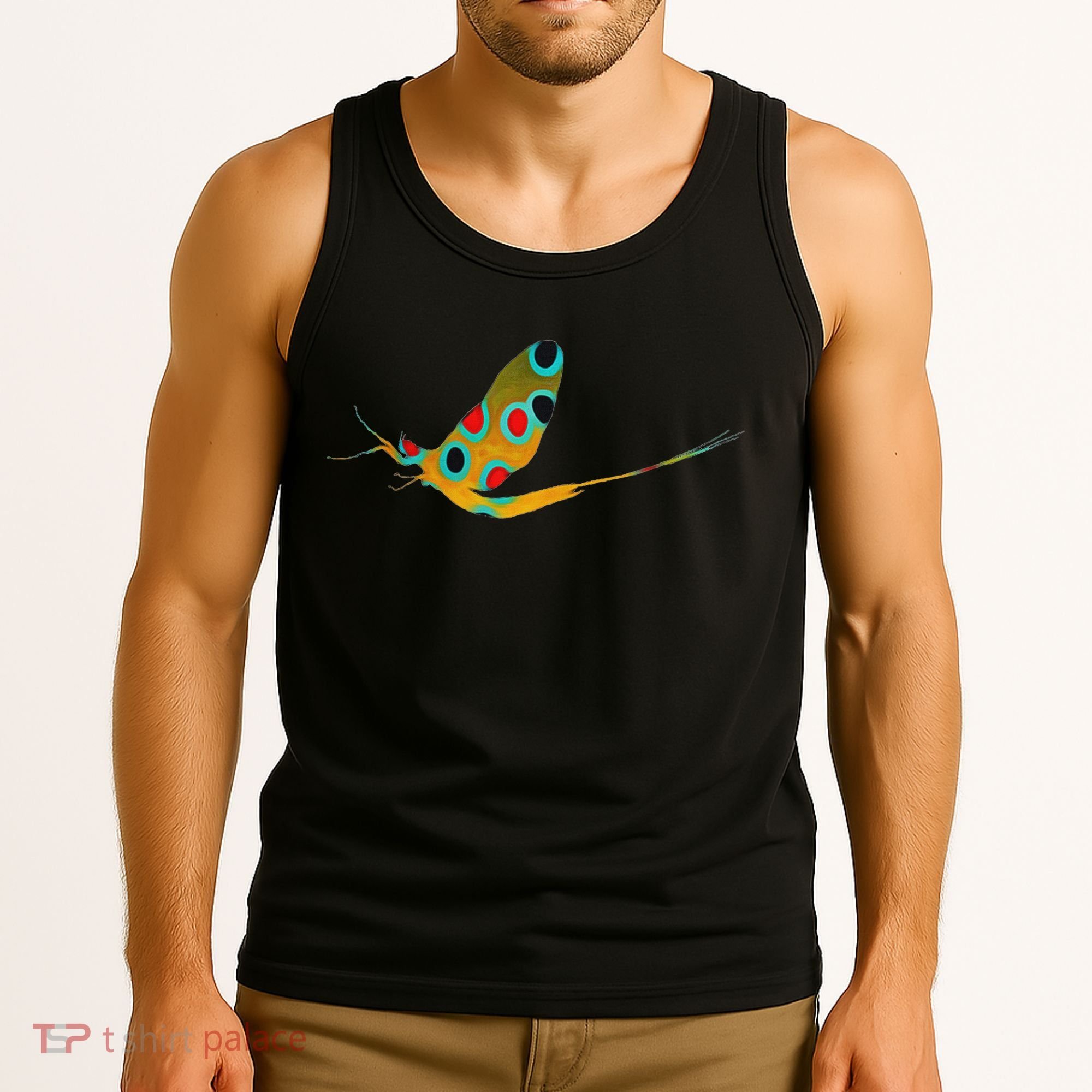 Fly Fishing Brook Trout Mayfly Graphic Tank Top