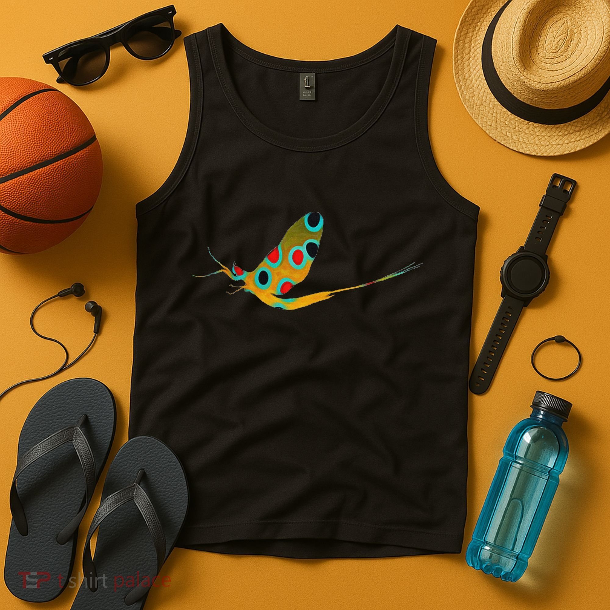 Fly Fishing Brook Trout Mayfly Graphic Tank Top