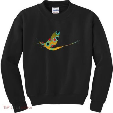 Fly Fishing Brook Trout Mayfly Graphic Kids Sweatshirt