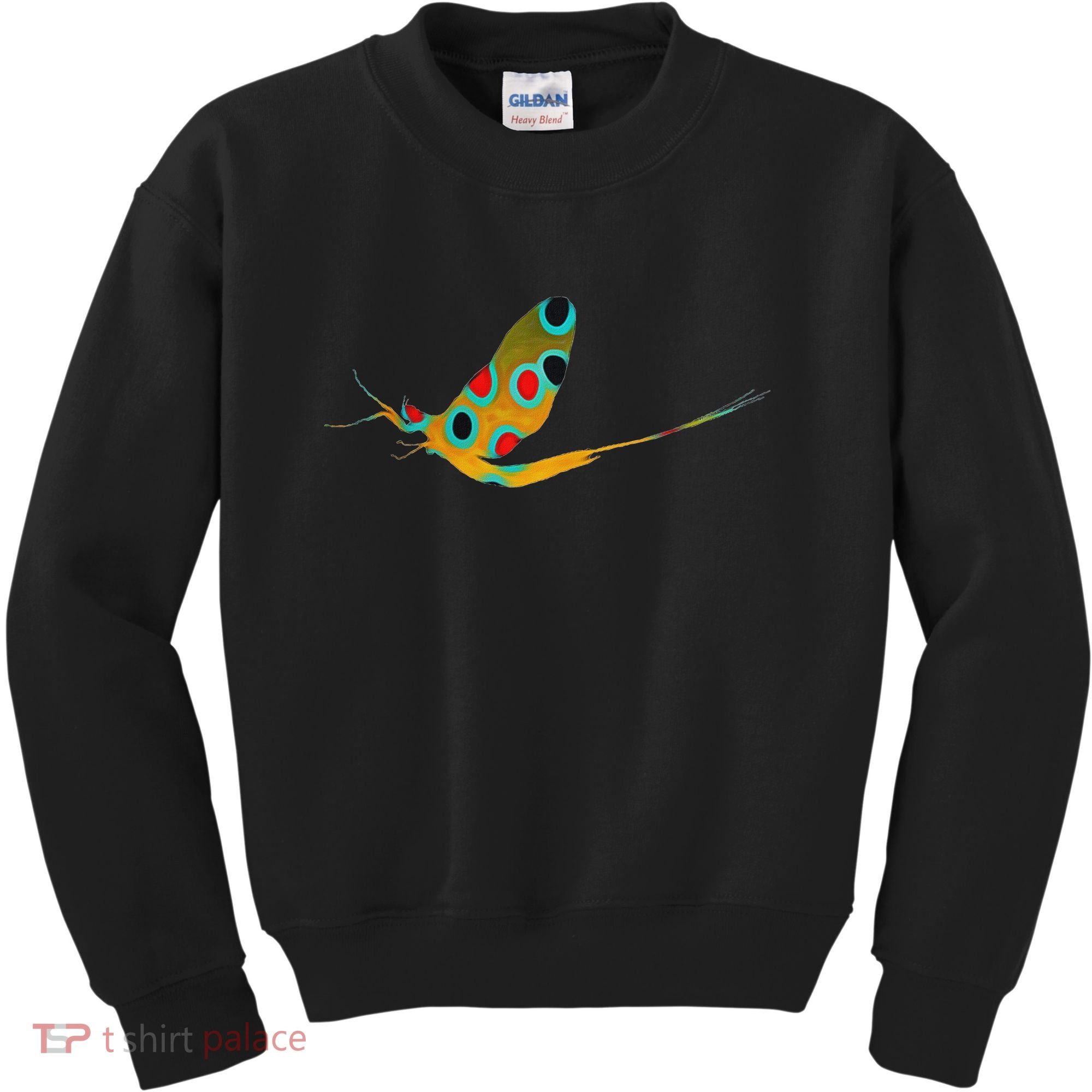Fly Fishing Brook Trout Mayfly Graphic Kids Sweatshirt