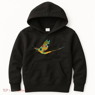 Fly Fishing Brook Trout Mayfly Graphic Kids Hoodie