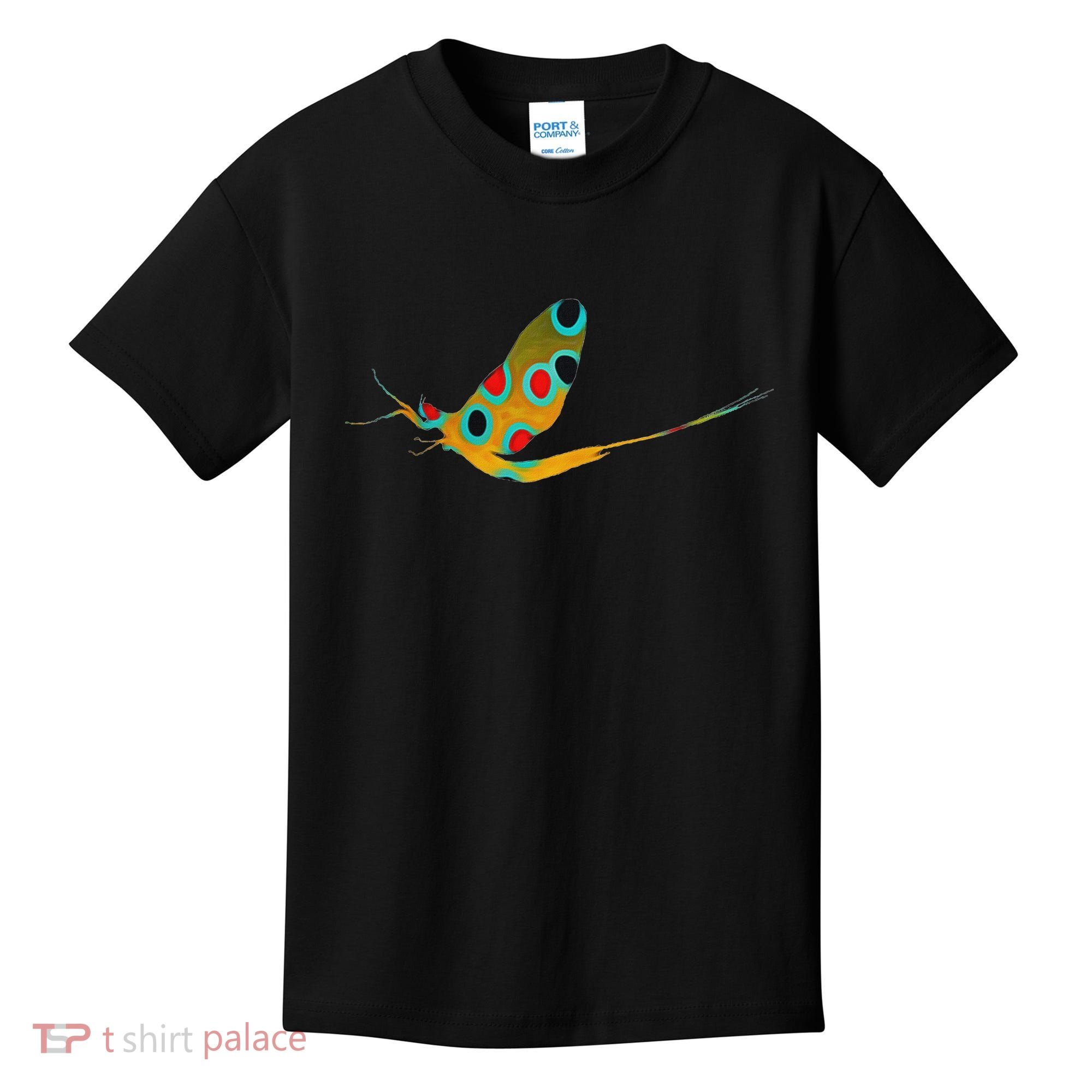 Fly Fishing Brook Trout Mayfly Graphic Kids T-Shirt