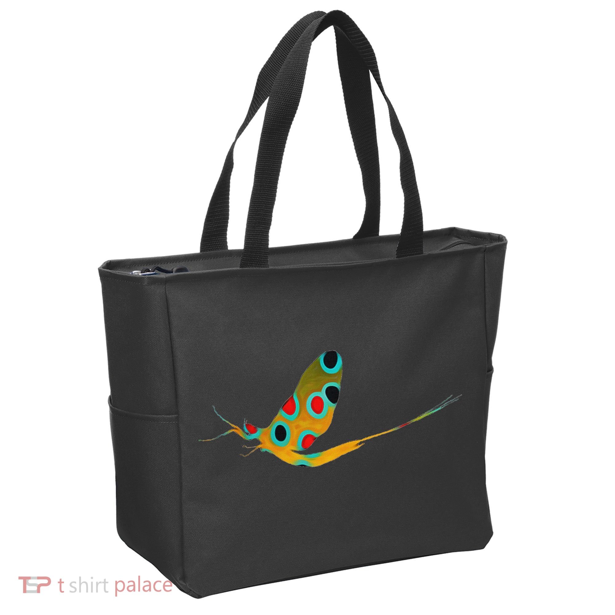 Fly Fishing Brook Trout Mayfly Graphic Tote Bag