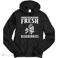 Farm Fresh Blueberries Gift Blueberry Farmer Tie Dye Hoodie thumb 0