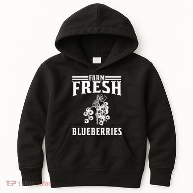 Farm Fresh Blueberries Gift Blueberry Farmer Kids Hoodie
