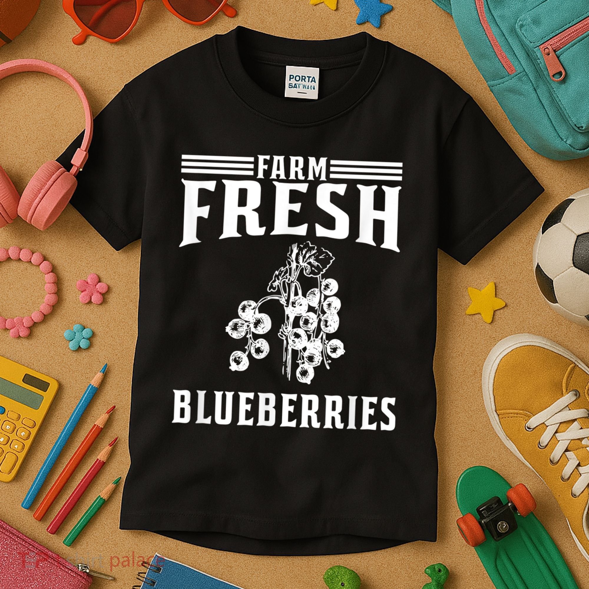 Farm Fresh Blueberries Gift Blueberry Farmer Kids T-Shirt