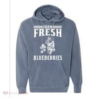 Farm Fresh Blueberries Gift Blueberry Farmer Comfort Colors Garment-Dyed Hooded Sweatshirt thumb 0