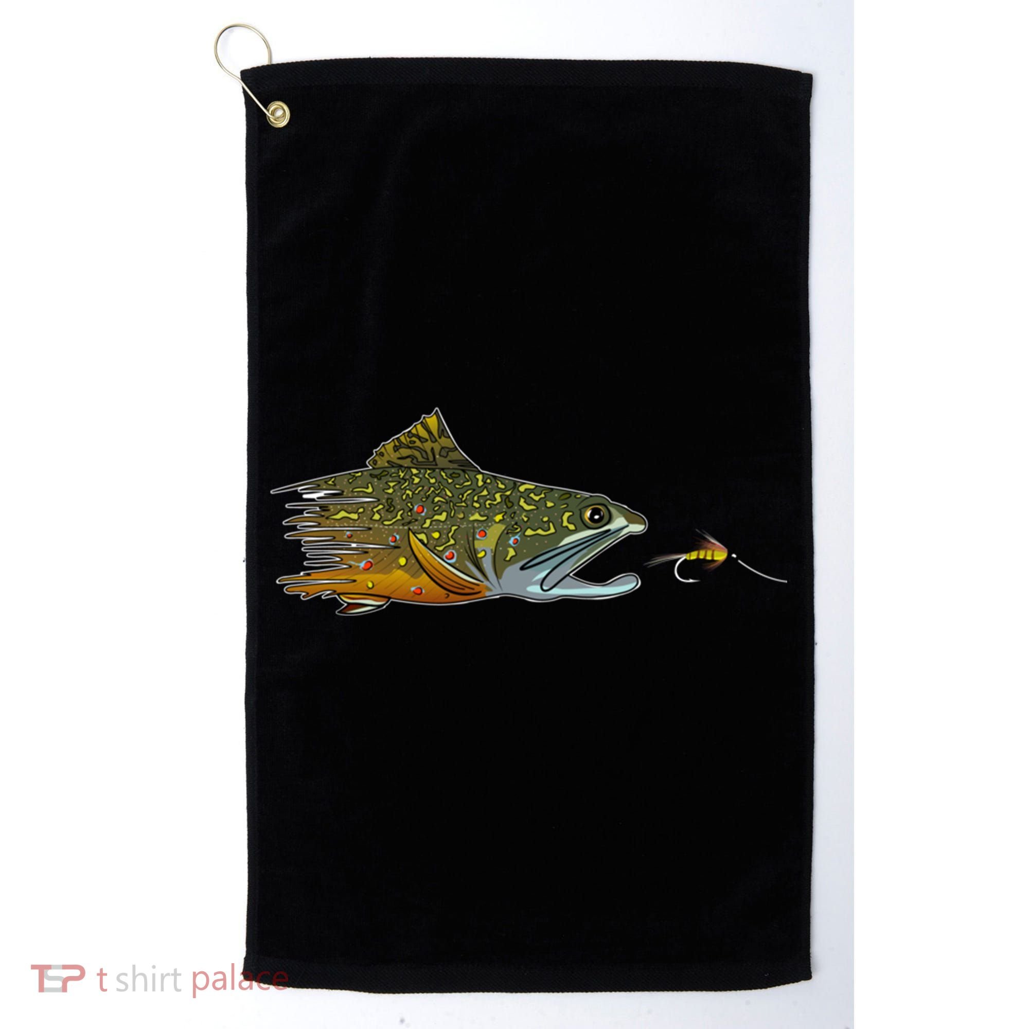 Fly Fishing Brook Trout Dry Fly Tying Fisher Gift Golf Towel
