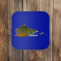 Fly Fishing Brook Trout Dry Fly Tying Fisher Gift Coaster thumb 0