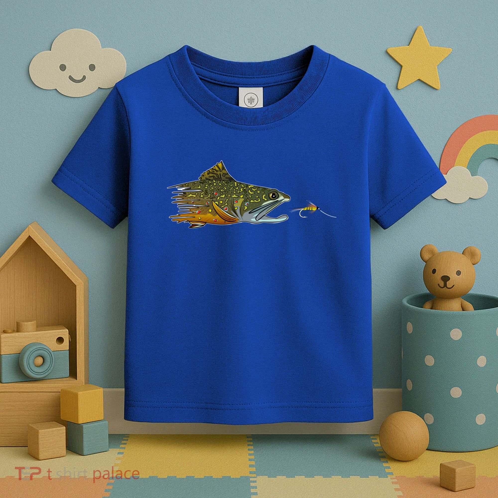 Fly Fishing Brook Trout Dry Fly Tying Fisher Gift Toddler T-Shirt