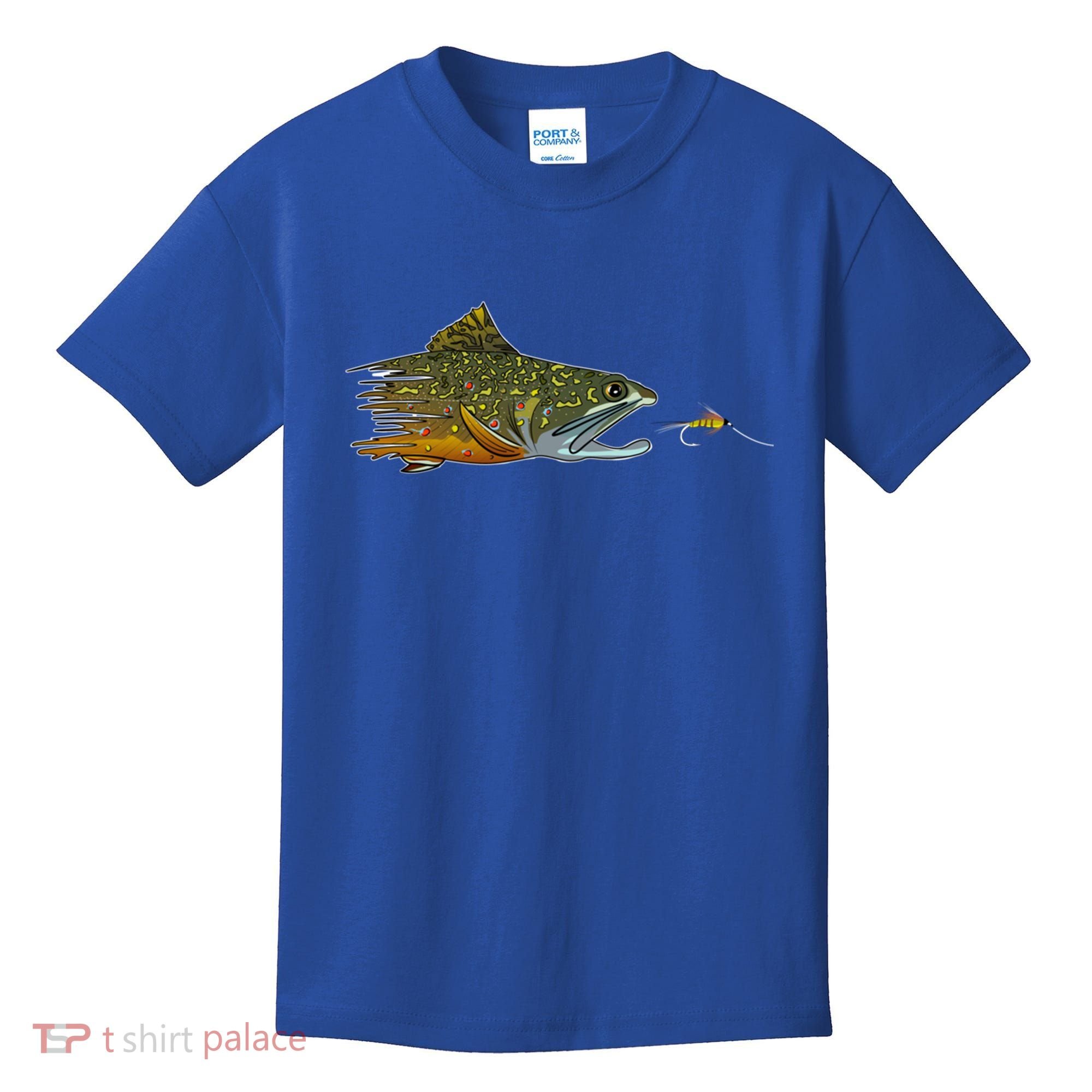 Fly Fishing Brook Trout Dry Fly Tying Fisher Gift Kids T-Shirt