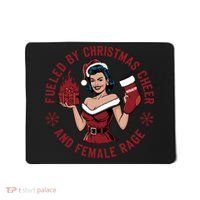Funny Fueled By Christmas Cheer And Female Rage Patriarchy Mousepad thumb 0