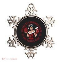 Funny Fueled By Christmas Cheer And Female Rage Patriarchy Ornament thumb 0