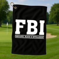 FBI Fabulous Black And Intelligent Golf Towel thumb 1