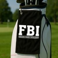 FBI Fabulous Black And Intelligent Golf Towel thumb 2