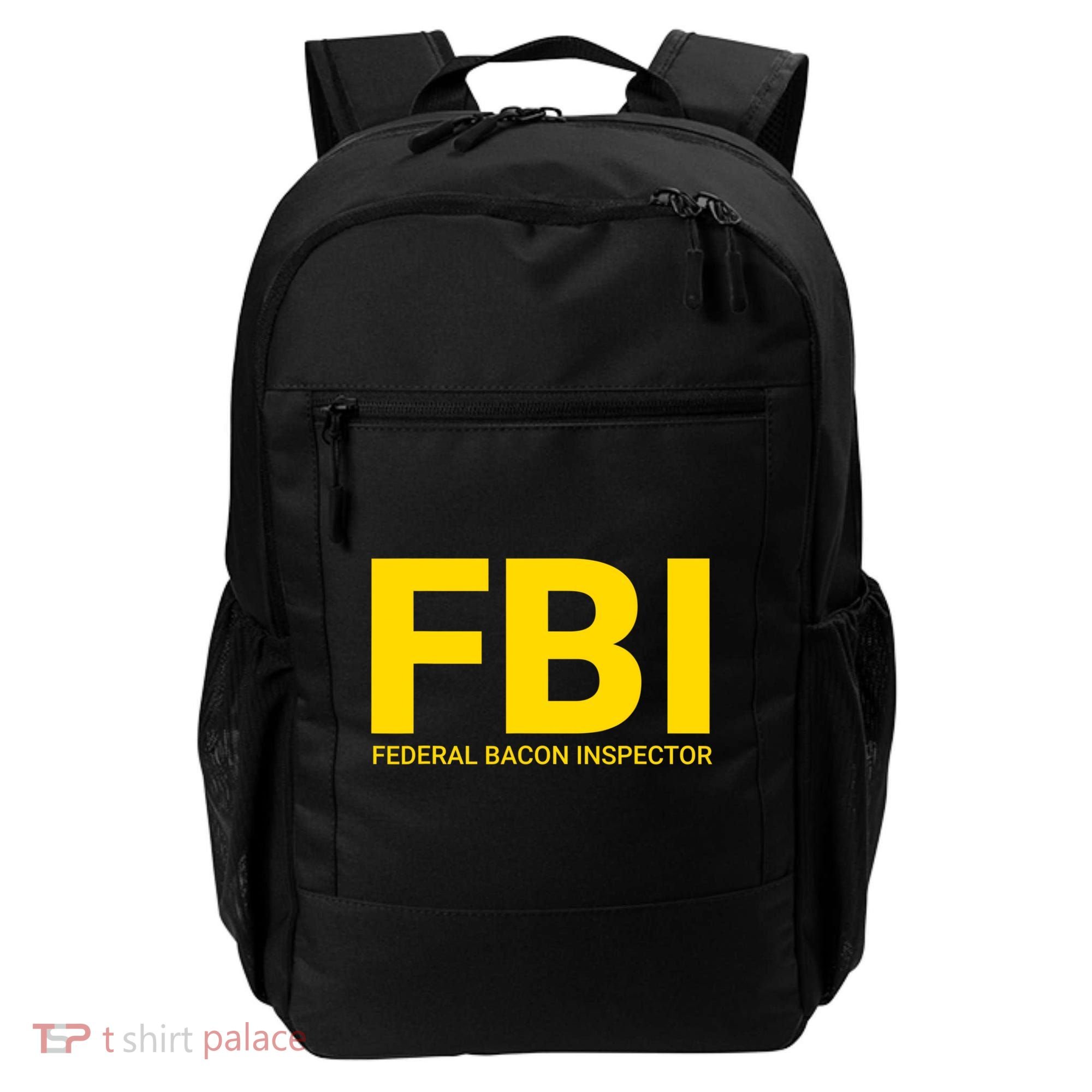 FBI Federal Bacon Inspector Funny Bacon Backpack