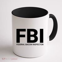 FBI Federal Bacon Inspector Funny Bacon Coffee Mug thumb 1
