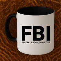 FBI Federal Bacon Inspector Funny Bacon Coffee Mug thumb 2
