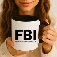 FBI Federal Bacon Inspector Funny Bacon Coffee Mug thumb 3