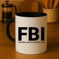 FBI Federal Bacon Inspector Funny Bacon Coffee Mug thumb 4