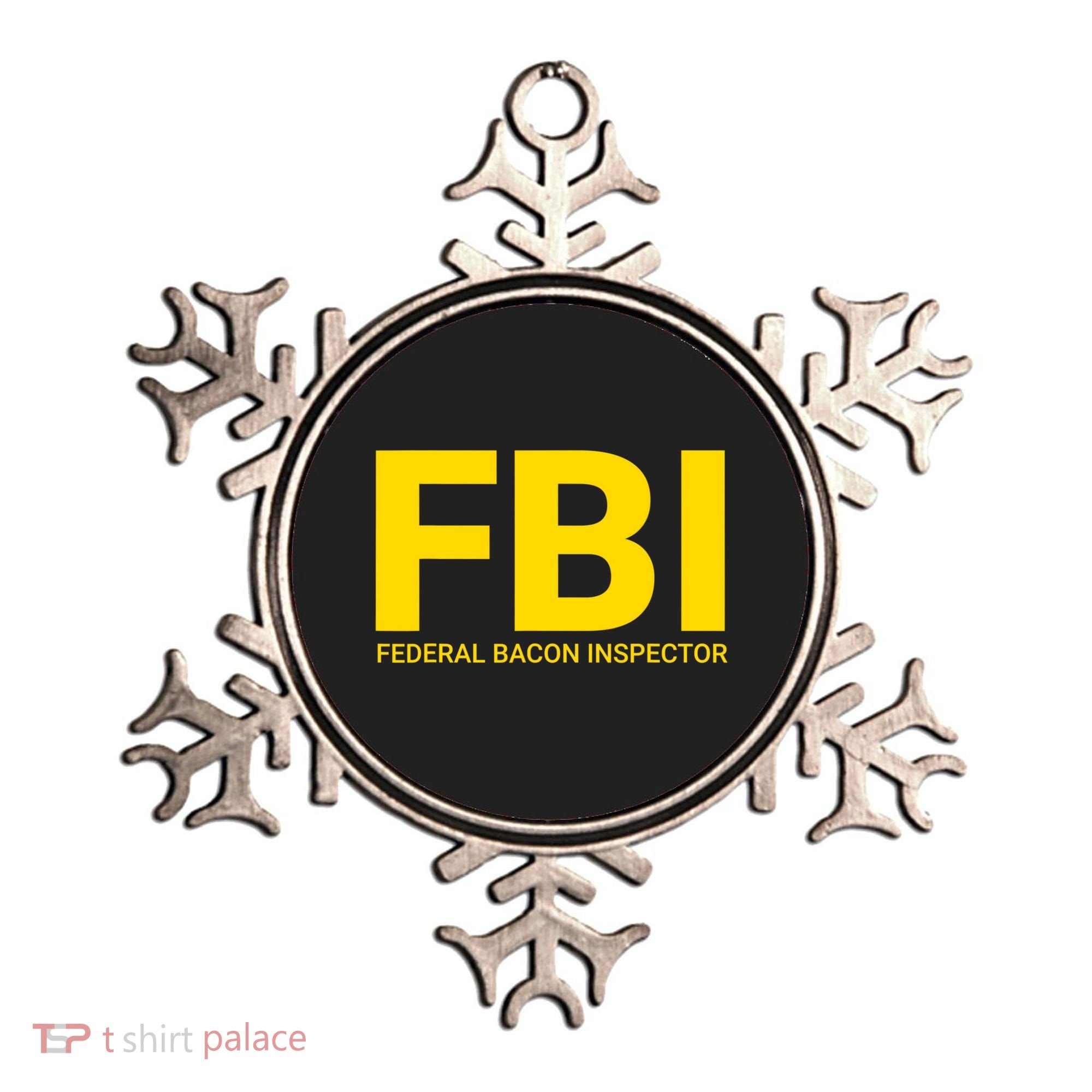 FBI Federal Bacon Inspector Funny Bacon Ornament