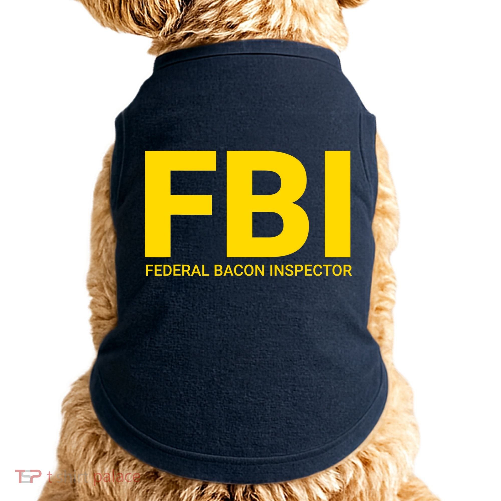 FBI Federal Bacon Inspector Funny Bacon Doggie Tank