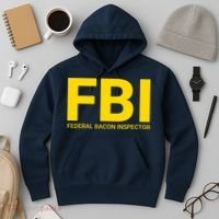 FBI Federal Bacon Inspector Funny Bacon Hoodie thumb 3