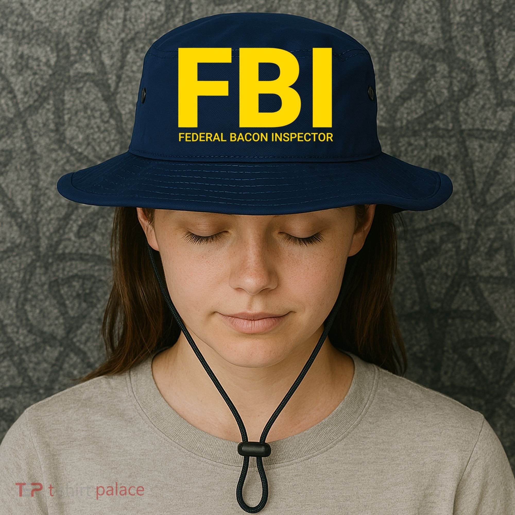 FBI Federal Bacon Inspector Funny Bacon Bucket Hat