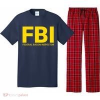FBI Federal Bacon Inspector Funny Bacon Pajama Set thumb 0