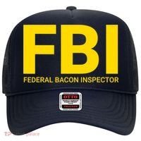 FBI Federal Bacon Inspector Funny Bacon Hat thumb 0