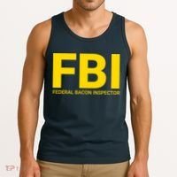 FBI Federal Bacon Inspector Funny Bacon Tank Top thumb 3