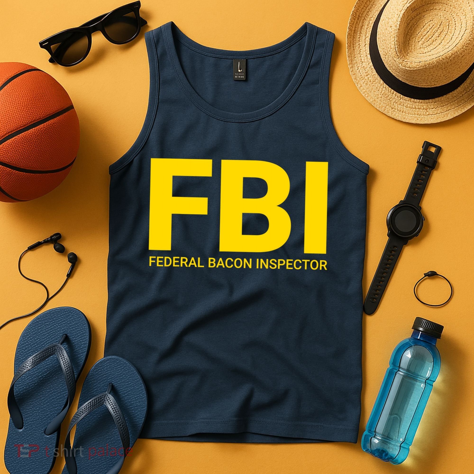 FBI Federal Bacon Inspector Funny Bacon Tank Top