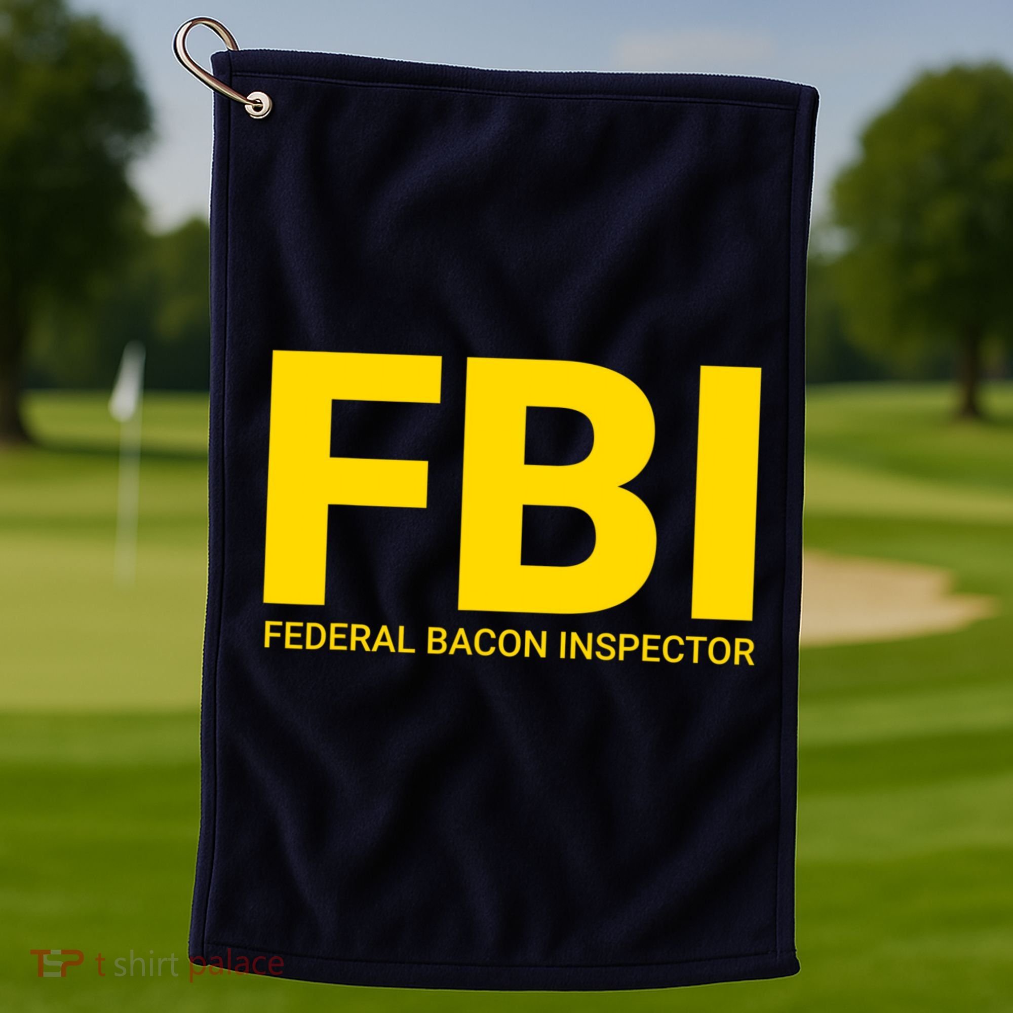 FBI Federal Bacon Inspector Funny Bacon Golf Towel