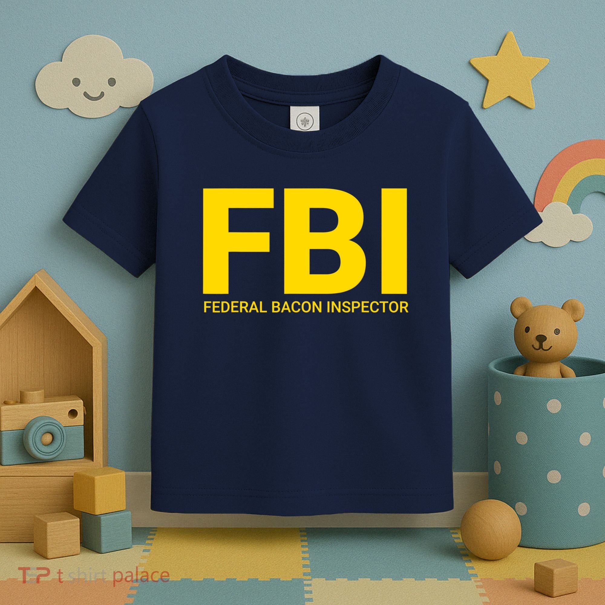 FBI Federal Bacon Inspector Funny Bacon Toddler T-Shirt