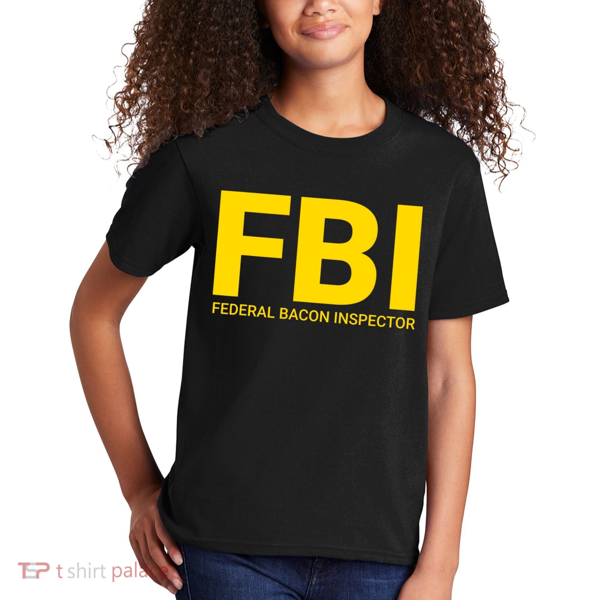 FBI Federal Bacon Inspector Funny Bacon Kids T-Shirt