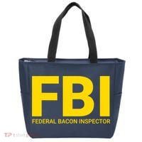 FBI Federal Bacon Inspector Funny Bacon Tote Bag thumb 0