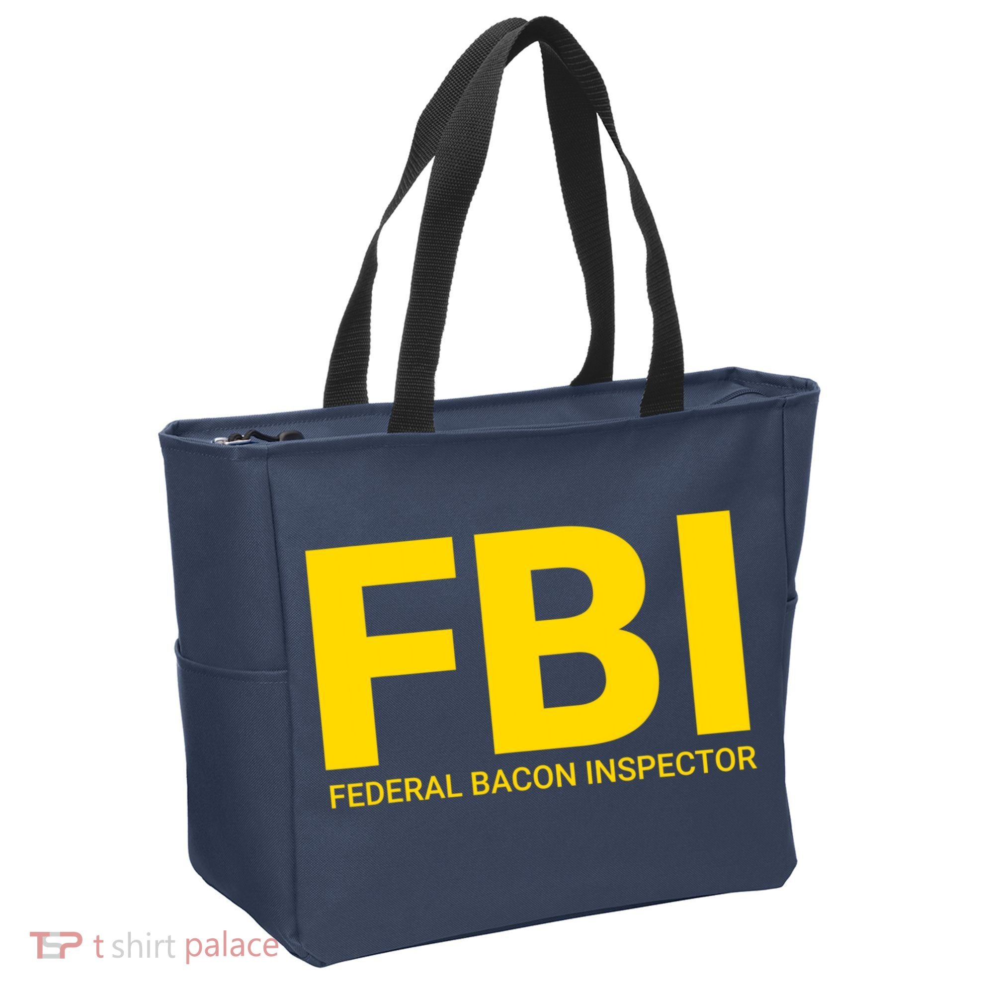 FBI Federal Bacon Inspector Funny Bacon Tote Bag