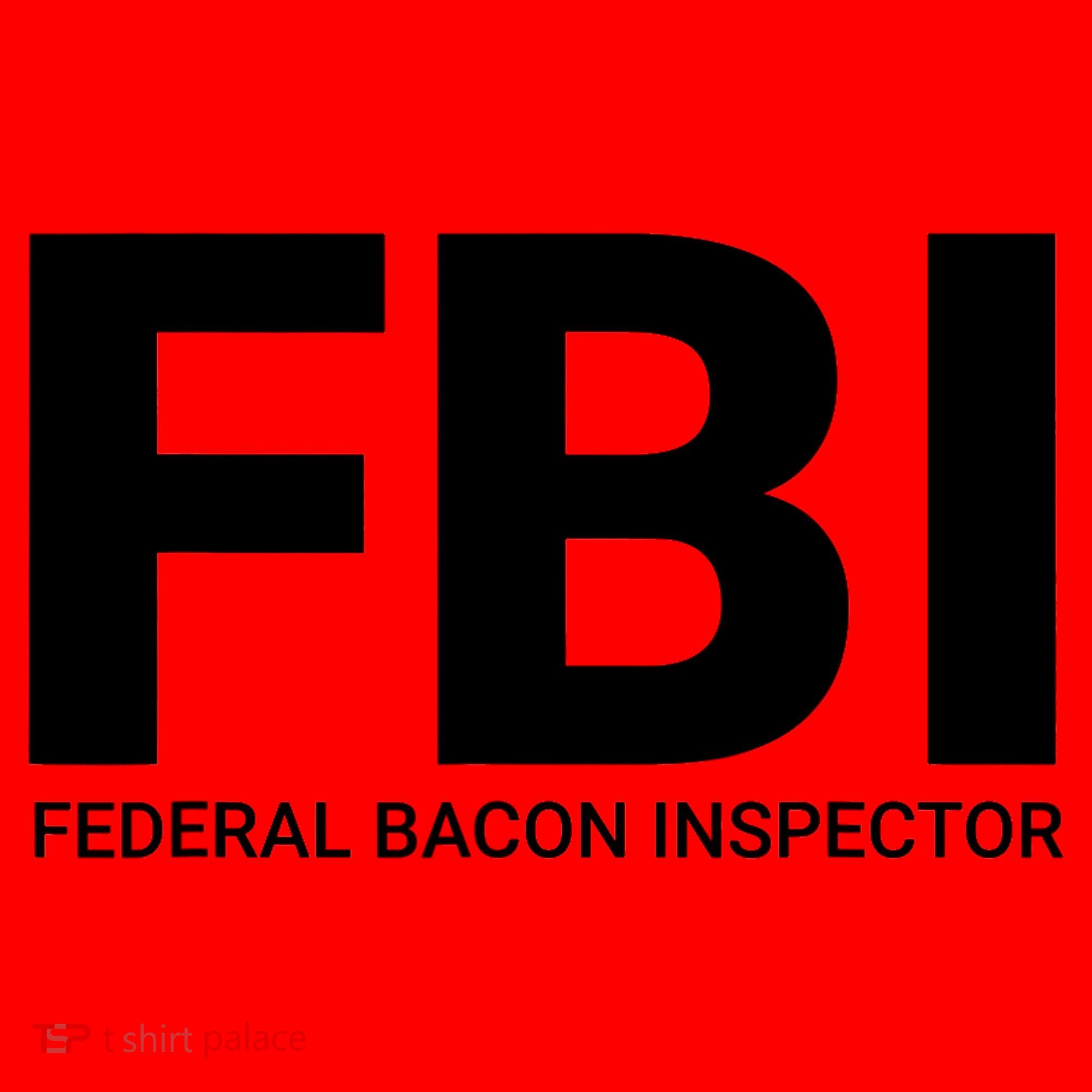 FBI Federal Bacon Inspector Funny Bacon Santa Hat