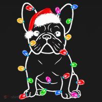 Funny French Bulldog Dog Tree Christmas Lights Xmas Pajama  Visor thumb 3
