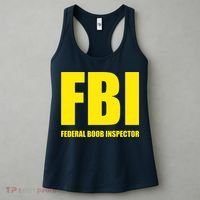 FBI Federal Boob Inspector Funny Saying Dad Joke Women's Tank Top thumb 3