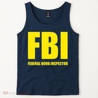 FBI Federal Boob Inspector Funny Saying Dad Joke Tank Top thumb 2