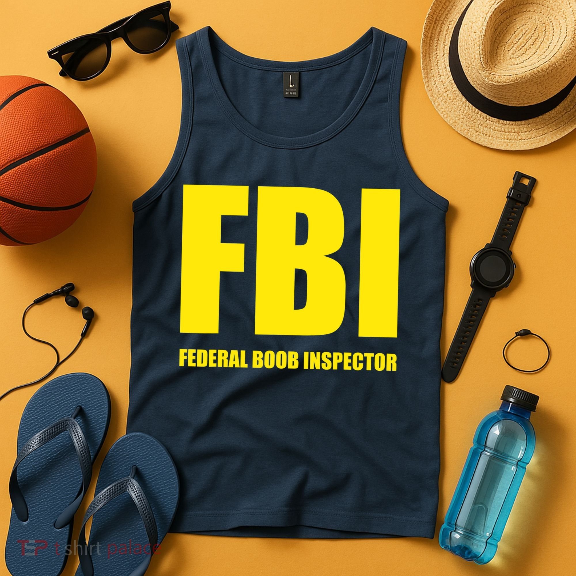 FBI Federal Boob Inspector Funny Saying Dad Joke Tank Top