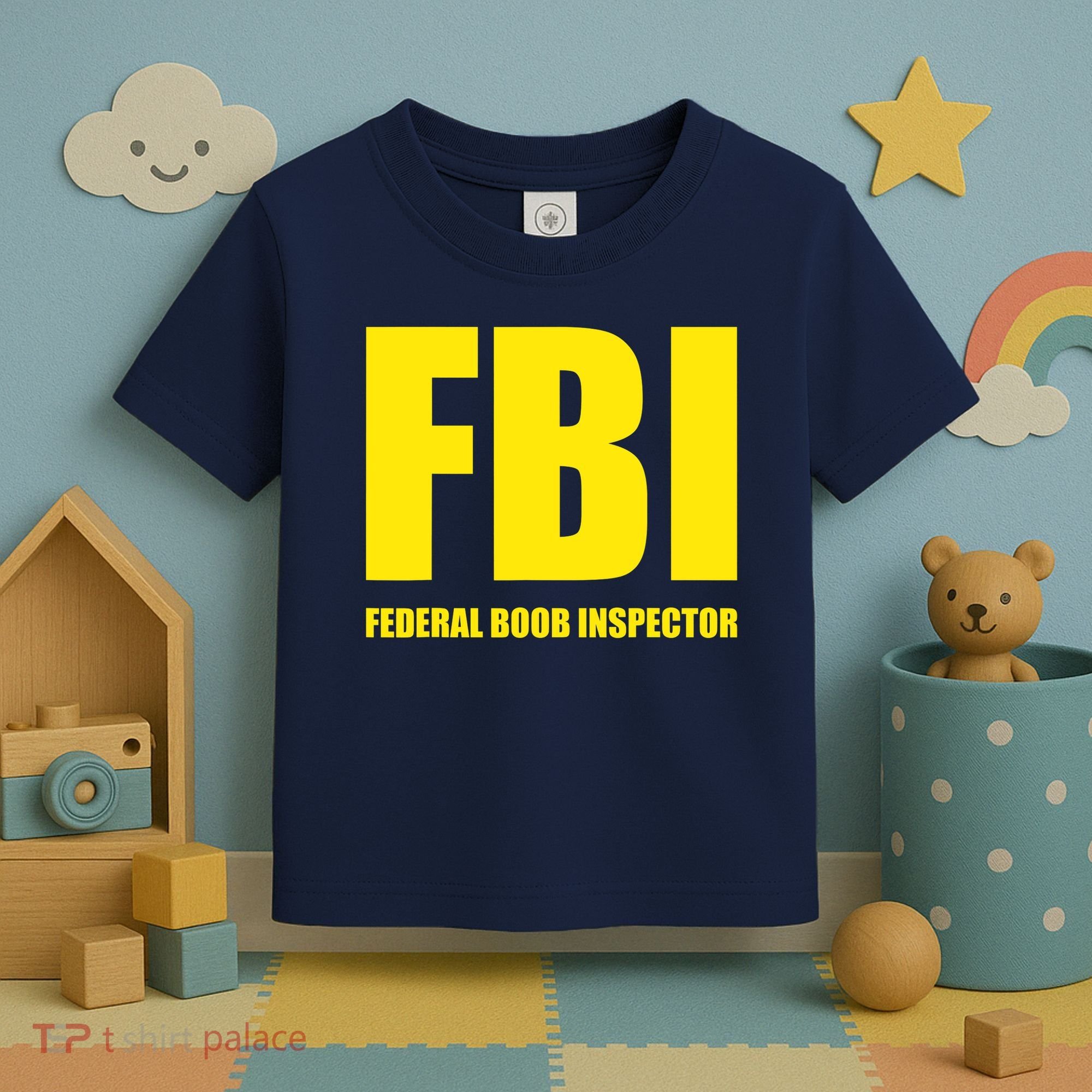 FBI Federal Boob Inspector Funny Saying Dad Joke Toddler T-Shirt