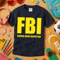 FBI Federal Boob Inspector Funny Saying Dad Joke Kids T-Shirt thumb 3