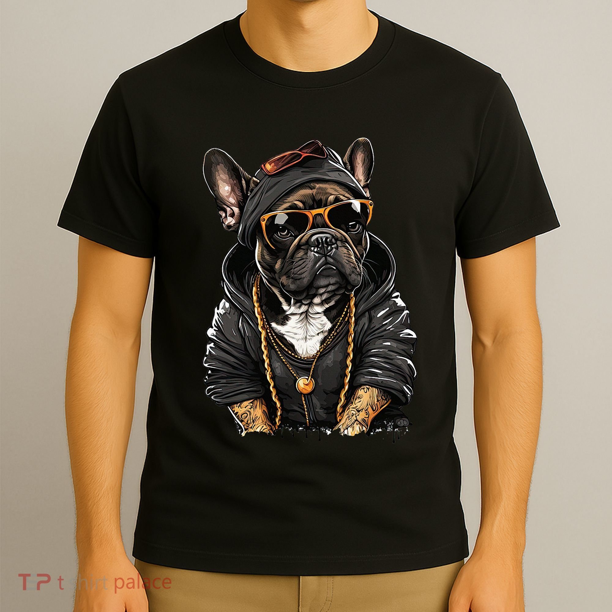 Funny French Bulldog Frenchie Rap Hip Hop R&B T-Shirt