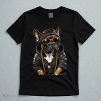 Funny French Bulldog Frenchie Rap Hip Hop R&B T-Shirt thumb 5