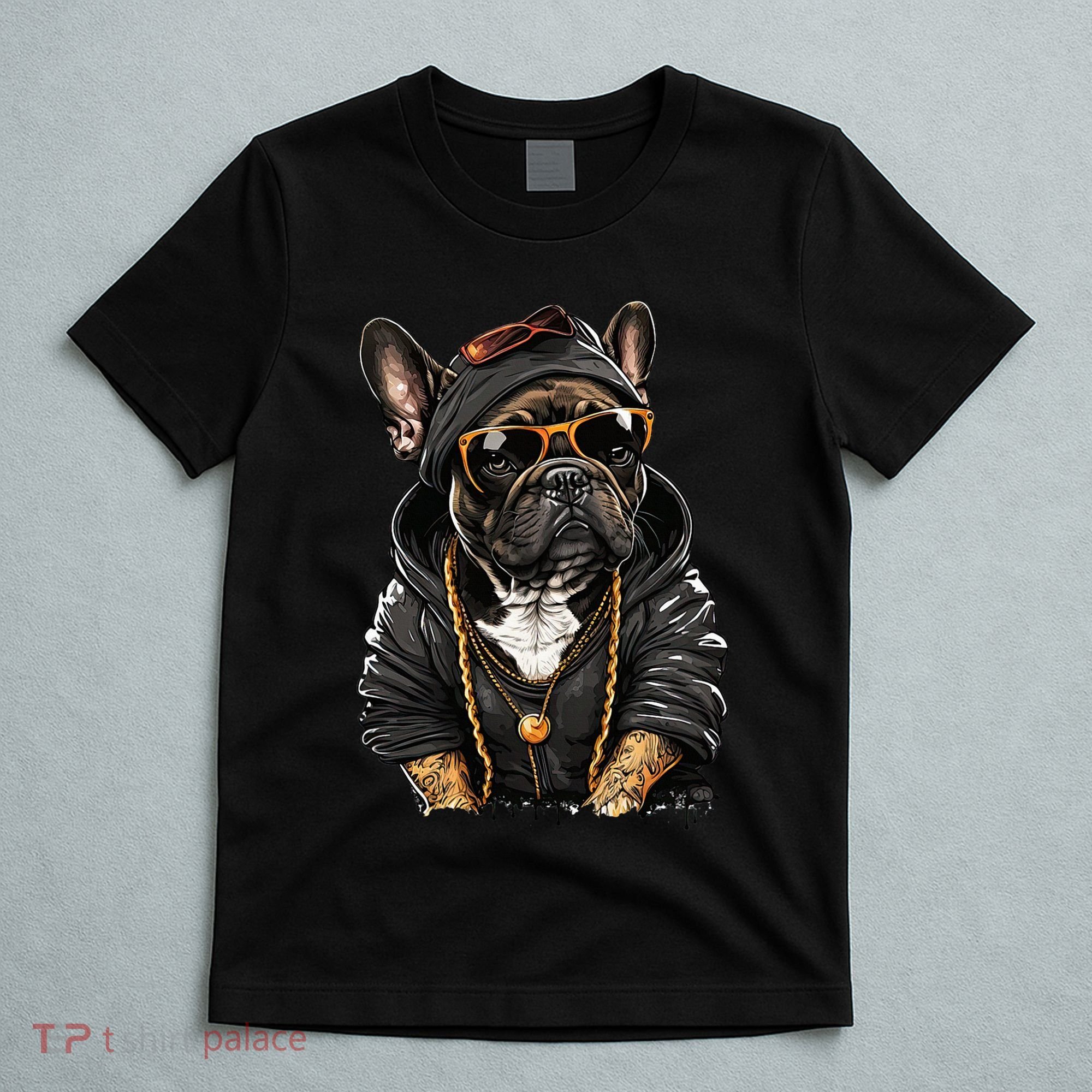 Funny French Bulldog Frenchie Rap Hip Hop R&B T-Shirt